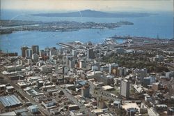 Aerial View of Auckland City with Rangitoto Island Postcard