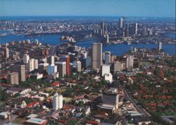 Aerial View of Sydney Skyline and Harbour Postcard