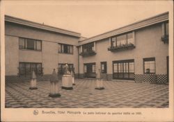 Hotel Metropole Interior Patio, Built 1935 Postcard