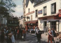 Maison Catherine Restaurant, Place du Tertre, Montmartre, Paris Postcard