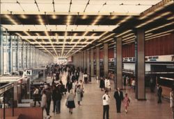 Paris-Orly Airport, Interior View of the Terminal Postcard