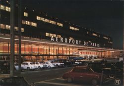 Airport de Paris-Orly at Night Postcard