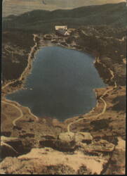 Velické pleso (Lake Velická) with the turbaza Sliezsky dom Postcard