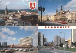 Pardubice, Czechoslovakia - City Views Postcard