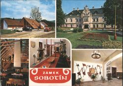 Zámek Sobotín Chateau, Restaurant, Interior Postcard