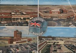 London Airport Passenger Building, Control Tower, Roof Gardens Postcard