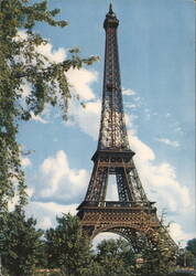 Tour Eiffel vue des Jardins du Palais de Chaillot Postcard