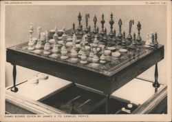 Chess Checkers Game-Board Given by James II to Samuel Pepys Postcard