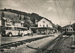 Bahnhof Urnäsch (App. 887 m ü. M.) am Fusse des Säntis Postcard