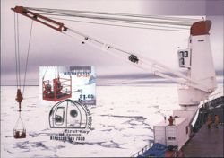 Australian Antarctic Research Expeditions - Hoisting the Researchers Postcard