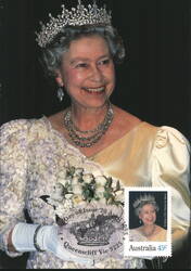 Queen Elizabeth II, First Day of Issue Postcard