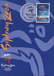 Sydney 2000 Olympic Games First Day Issue Postcard