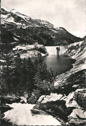 Barrage de Tignes Dam on the Isère River Postcard