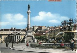 Rossio Square, Lisbon, Portugal Postcard