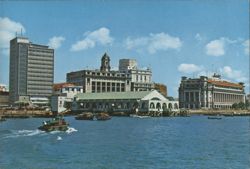 Singapore Waterfront with Shell House, Clifford Pier Postcard