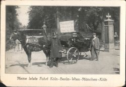 Horse Drawn Hearse Meine letzte Fahrt Köln-Berlin-Wien-München-Köln Postcard