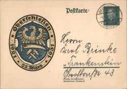 Ober-Schleisen Coat of Arms, 1761-1931, 22. März Postcard