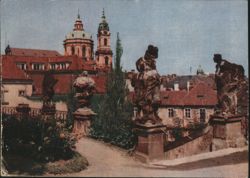 St. Nicholas Church from Vrtba Garden, Prague Postcard