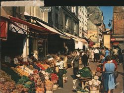 Rue Mouffetard Market, Paris Postcard