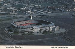 Anaheim Stadium, Home of the Angels and Rams Postcard