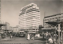 Casablanca, Place de France and T.A.C. Postcard