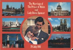 Royal Wedding of Prince Charles and Lady Diana Spencer Postcard