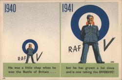 RAF Pilot - Growing Stronger for the Offensive Postcard