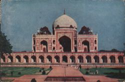 Humayun's Tomb, New Delhi - Mailed from Iran to California Postcard