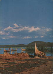 Reed Boats on Lake Margherita Postcard