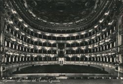 Interior View of Teatro Grande, Brescia Postcard