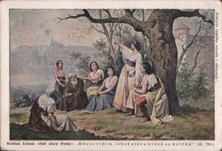 Princess Libuše prophesies the glory of Prague Postcard