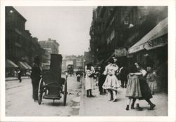 Barrel-organ player, Lower East Side Postcard