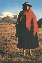 Ecuadorian Woman in Traditional Dress Postcard