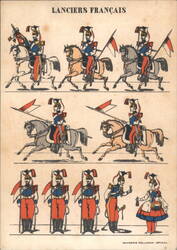 French Lancers Postcard