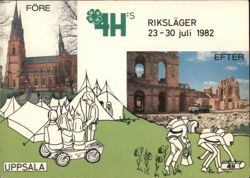 4H's Riksläger Uppsala Sweden Postcard