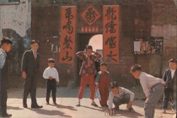 Children Playing Firecrackers, Hong Kong Postcard