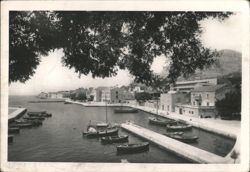 Harbor View, Bol, Brac, Croatia Postcard