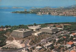 Aerial View of Hotel Punta and Vodiče, Croatia Postcard