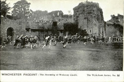 WINCHESTER PAGENT:The Storming of Wolcesey Castle Postcard