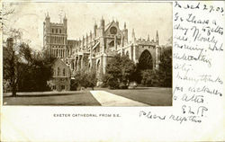 Exeter Cathedral From S.E England Postcard Postcard