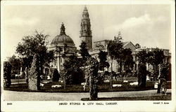 Druid Stones & City Hall Cardiff, Wales Postcard Postcard