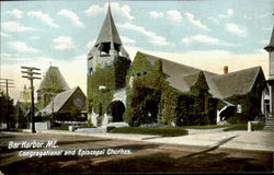 Congregational And Episcopal Church Postcard