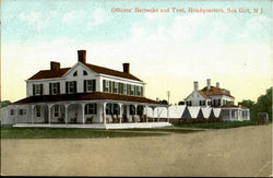 Officers Barracks And Tent Postcard