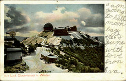 Lick Observatory In Winter Postcard