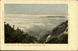 View From Mt. Lowe Pasadena, CA Postcard Postcard