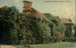 A Southern California Home In Winter Scenic, CA Postcard Postcard