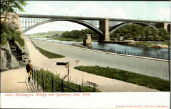 Washington Bridge And Speedway Postcard