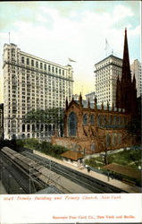 Trinity Building And Trinity Church Postcard