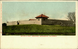 Sutter's Fort Restored Sacramento, CA Postcard Postcard