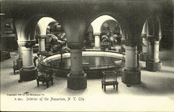 Interior Of The Aquarium New York City, NY Postcard Postcard